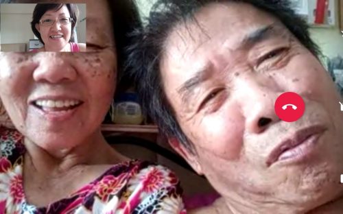 Befriending seniors trying out Whatsapp Video Calls